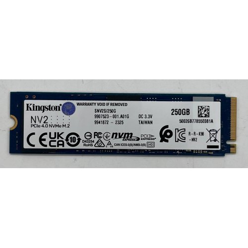 Купить Ssd-диск Kingston NV2 3D NAND 250GB M.2 (2280 PCI-E) NVMe x4 (SNV2S/250G) (Восстановлено продавцом, 686613) с проверкой совместимости: обзор, характеристики, цена в Киеве, Днепре, Одессе, Харькове, Украине | интернет-магазин TELEMART.UA фото