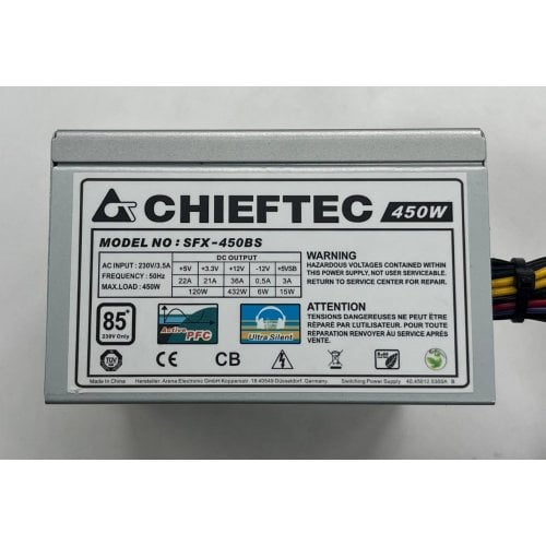 Купить Блок питания CHIEFTEC Smart 450W (SFX-450BS) (Восстановлено продавцом, 686776) с проверкой совместимости: обзор, характеристики, цена в Киеве, Днепре, Одессе, Харькове, Украине | интернет-магазин TELEMART.UA фото