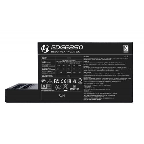 Блок живлення Lian Li Edge 850W (G9P.EG0850.BE00.EU) Black купити з перевіркою сумісності: огляд, характеристики, ціна у Києві, Львові, Вінниці, Хмельницькому, Івано-Франківську, Україні | інтернет-магазин TELEMART.UA фото