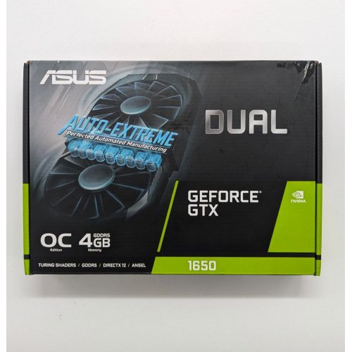 Відеокарта Asus GeForce GTX 1650 Dual OC 4096MB (DUAL-GTX1650-O4G) (Відновлено продавцем, 686855) купити з перевіркою сумісності: огляд, характеристики, ціна у Києві, Львові, Вінниці, Хмельницькому, Івано-Франківську, Україні | інтернет-магазин TELEMART.UA фото