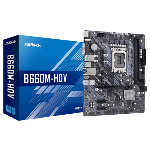 Материнська плата AsRock B660M-HDV (s1700, Intel B660) (Відновлено продавцем, 686887) купити з перевіркою сумісності: огляд, характеристики, ціна у Києві, Львові, Вінниці, Хмельницькому, Івано-Франківську, Україні | інтернет-магазин TELEMART.UA фото