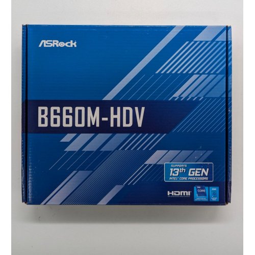 Купить Материнская плата AsRock B660M-HDV (s1700, Intel B660) (Восстановлено продавцом, 686887) с проверкой совместимости: обзор, характеристики, цена в Киеве, Днепре, Одессе, Харькове, Украине | интернет-магазин TELEMART.UA фото