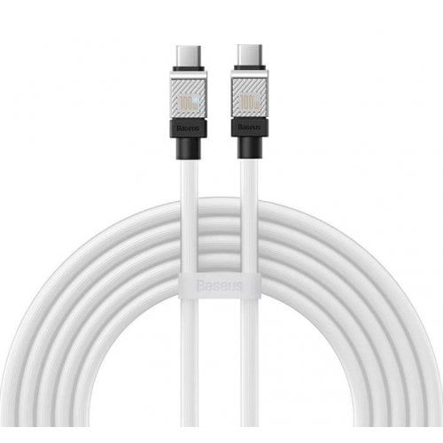 Купити Кабель Baseus CoolPlay Series USB Type-C to USB Type-C 100W 1m (CAKW000202) White - ціна в Києві, Львові, Вінниці, Хмельницькому, Франківську, Україні | інтернет-магазин TELEMART.UA фото