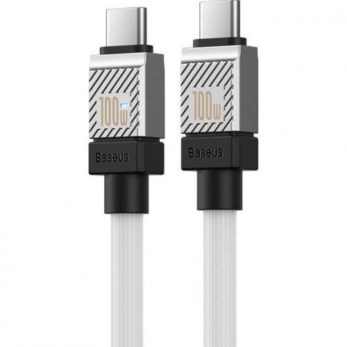 Купити Кабель Baseus CoolPlay Series USB Type-C to USB Type-C 100W 1m (CAKW000202) White - ціна в Києві, Львові, Вінниці, Хмельницькому, Франківську, Україні | інтернет-магазин TELEMART.UA фото