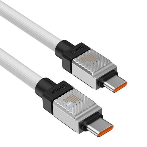 Купити Кабель Baseus CoolPlay Series USB Type-C to USB Type-C 100W 1m (CAKW000202) White - ціна в Києві, Львові, Вінниці, Хмельницькому, Франківську, Україні | інтернет-магазин TELEMART.UA фото