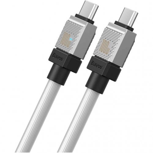 Купити Кабель Baseus CoolPlay Series USB Type-C to USB Type-C 100W 1m (CAKW000202) White - ціна в Києві, Львові, Вінниці, Хмельницькому, Франківську, Україні | інтернет-магазин TELEMART.UA фото