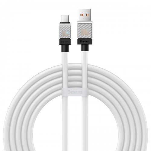 Купити Кабель Baseus CoolPlay Series USB to USB Type-C 100W 2m (CAKW000702) White - ціна в Києві, Львові, Вінниці, Хмельницькому, Франківську, Україні | інтернет-магазин TELEMART.UA фото