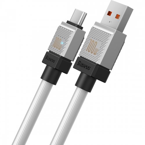 Купити Кабель Baseus CoolPlay Series USB to USB Type-C 100W 2m (CAKW000702) White - ціна в Києві, Львові, Вінниці, Хмельницькому, Франківську, Україні | інтернет-магазин TELEMART.UA фото