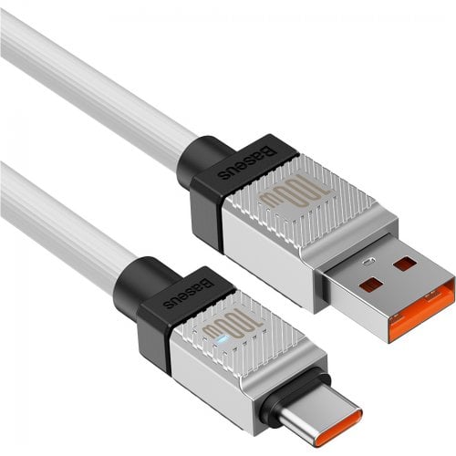 Купити Кабель Baseus CoolPlay Series USB to USB Type-C 100W 2m (CAKW000702) White - ціна в Києві, Львові, Вінниці, Хмельницькому, Франківську, Україні | інтернет-магазин TELEMART.UA фото