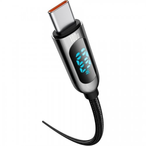 Купити Кабель Baseus Display USB Type-C to USB Type-C 100W 1m (CATSK-B01) Black - ціна в Києві, Львові, Вінниці, Хмельницькому, Франківську, Україні | інтернет-магазин TELEMART.UA фото