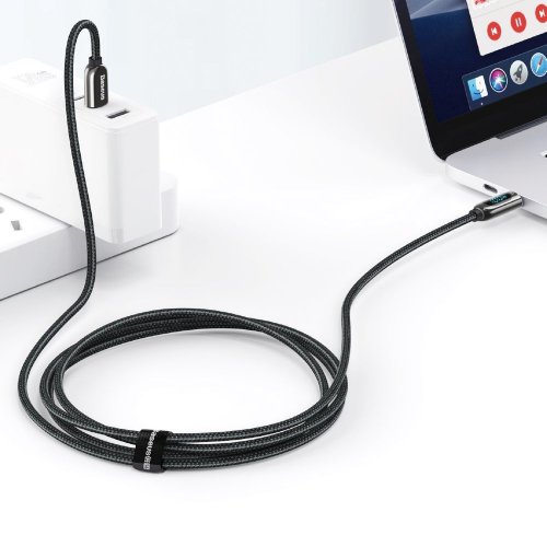 Купити Кабель Baseus Display USB Type-C to USB Type-C 100W 1m (CATSK-B01) Black - ціна в Києві, Львові, Вінниці, Хмельницькому, Франківську, Україні | інтернет-магазин TELEMART.UA фото