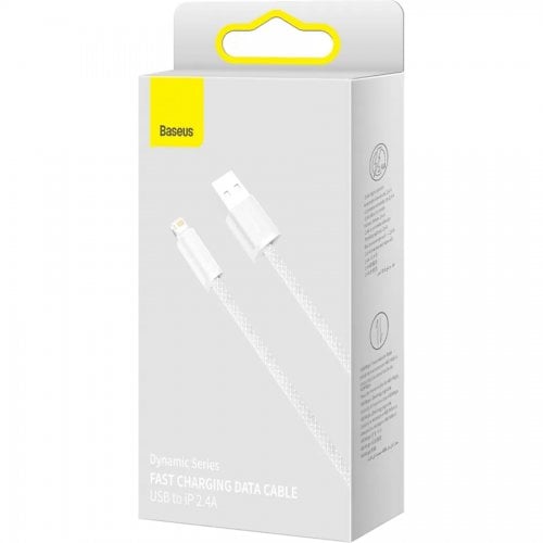 Купить Кабель Baseus Dynamic Series USB to Lightning 1m (CALD000402) White - цена в Харькове, Киеве, Днепре, Одессе
в интернет-магазине Telemart фото