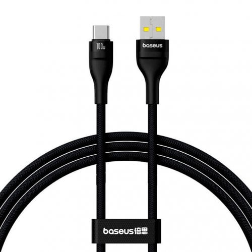 Купить Кабель Baseus Flash 2 USB to USB Type-C 100W 1m (P10311804111-00) Black - цена в Харькове, Киеве, Днепре, Одессе
в интернет-магазине Telemart фото