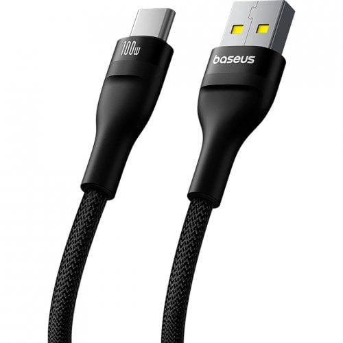 Купить Кабель Baseus Flash 2 USB to USB Type-C 100W 2m (P10311804111-01) Black - цена в Харькове, Киеве, Днепре, Одессе
в интернет-магазине Telemart фото