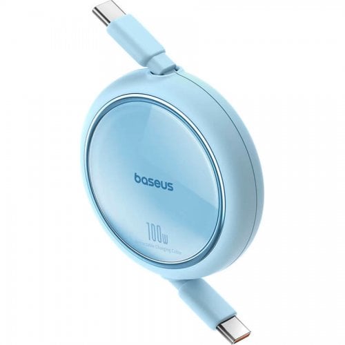 Купити Кабель Baseus Free2 Draw Mini Retractable USB Type-C to USB Type-C 100W 1m (P10364500311-00) Blue - ціна в Києві, Львові, Вінниці, Хмельницькому, Франківську, Україні | інтернет-магазин TELEMART.UA фото