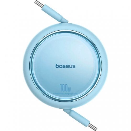 Купити Кабель Baseus Free2 Draw Mini Retractable USB Type-C to USB Type-C 100W 1m (P10364500311-00) Blue - ціна в Києві, Львові, Вінниці, Хмельницькому, Франківську, Україні | інтернет-магазин TELEMART.UA фото