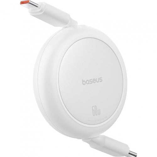 Купити Кабель Baseus Free2Pull Mini USB Type-C to USB Type-C 60W 1m (P10364500211-01) Moon White - ціна в Києві, Львові, Вінниці, Хмельницькому, Франківську, Україні | інтернет-магазин TELEMART.UA фото