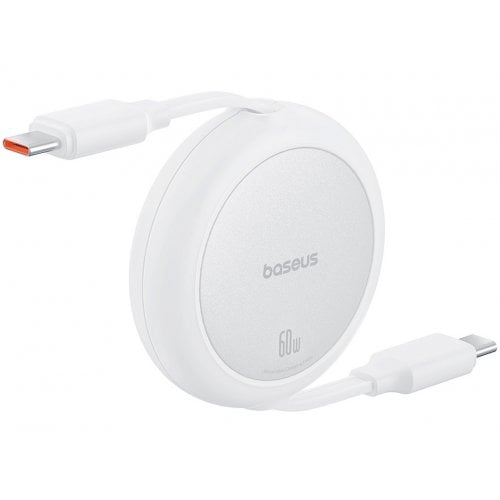 Купити Кабель Baseus Free2Pull Mini USB Type-C to USB Type-C 60W 1m (P10364500211-01) Moon White - ціна в Києві, Львові, Вінниці, Хмельницькому, Франківську, Україні | інтернет-магазин TELEMART.UA фото