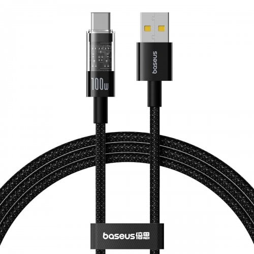 Купить Кабель Baseus Gem USB to USB Type-C 100W 1m (P10373002111-00) Black - цена в Харькове, Киеве, Днепре, Одессе
в интернет-магазине Telemart фото