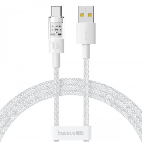 Купить Кабель Baseus Gem USB to USB Type-C 100W 1m (P10373002211-00) White - цена в Харькове, Киеве, Днепре, Одессе
в интернет-магазине Telemart фото