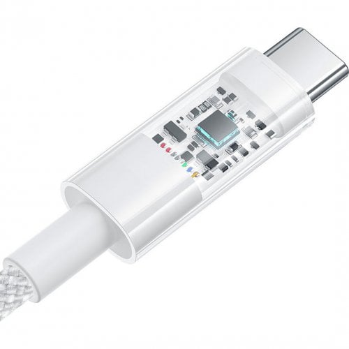 Купить Кабель Baseus Gem USB to USB Type-C 100W 1m (P10373002211-00) White - цена в Харькове, Киеве, Днепре, Одессе
в интернет-магазине Telemart фото