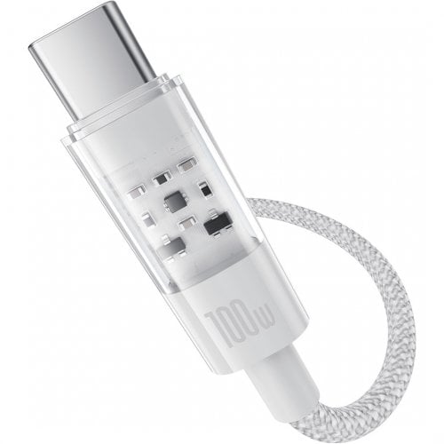 Купить Кабель Baseus Gem USB to USB Type-C 100W 2m (P10373002211-01) White - цена в Харькове, Киеве, Днепре, Одессе
в интернет-магазине Telemart фото