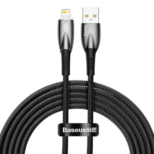 Купить Кабель Baseus Glimmer Series USB to Lightning 2m (CADH000301) Black - цена в Харькове, Киеве, Днепре, Одессе
в интернет-магазине Telemart фото