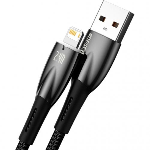 Купить Кабель Baseus Glimmer Series USB to Lightning 2m (CADH000301) Black - цена в Харькове, Киеве, Днепре, Одессе
в интернет-магазине Telemart фото