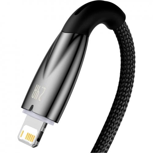 Купить Кабель Baseus Glimmer Series USB to Lightning 2m (CADH000301) Black - цена в Харькове, Киеве, Днепре, Одессе
в интернет-магазине Telemart фото