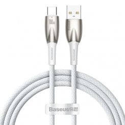 Кабель Baseus Glimmer Series USB to USB Type-C 100W 1m (CADH000402) White