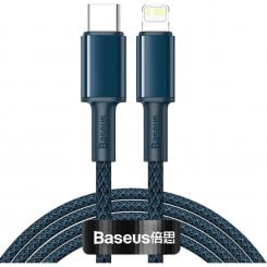 Кабель Baseus High Density Braided USB Type-C to Lightning 20W 1m (CATLGD-03) Blue