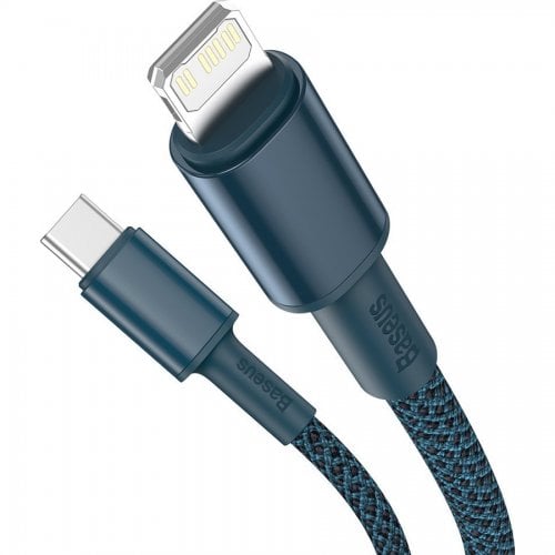 Купити Кабель Baseus High Density Braided USB Type-C to Lightning 20W 1m (CATLGD-03) Blue - ціна в Києві, Львові, Вінниці, Хмельницькому, Франківську, Україні | інтернет-магазин TELEMART.UA фото