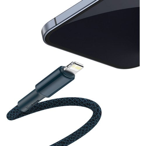 Купити Кабель Baseus High Density Braided USB Type-C to Lightning 20W 1m (CATLGD-03) Blue - ціна в Києві, Львові, Вінниці, Хмельницькому, Франківську, Україні | інтернет-магазин TELEMART.UA фото