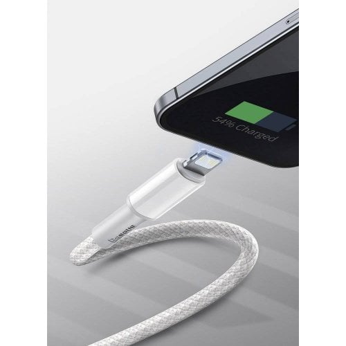 Купити Кабель Baseus High Density Braided USB Type-C to Lightning 20W 2m (CATLGD-A02) White - ціна в Києві, Львові, Вінниці, Хмельницькому, Франківську, Україні | інтернет-магазин TELEMART.UA фото