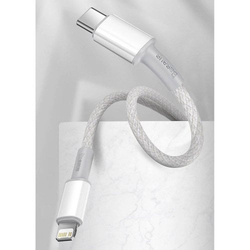 Купити Кабель Baseus High Density Braided USB Type-C to Lightning 20W 2m (CATLGD-A02) White - ціна в Києві, Львові, Вінниці, Хмельницькому, Франківську, Україні | інтернет-магазин TELEMART.UA фото