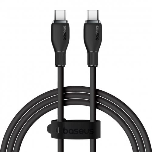 Купити Кабель Baseus Pudding Series USB Type-C to USB Type-C 100W 1.2m (P10355702111-00) Black - ціна в Києві, Львові, Вінниці, Хмельницькому, Франківську, Україні | інтернет-магазин TELEMART.UA фото