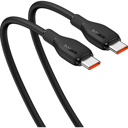 Купити Кабель Baseus Pudding Series USB Type-C to USB Type-C 100W 1.2m (P10355702111-00) Black - ціна в Києві, Львові, Вінниці, Хмельницькому, Франківську, Україні | інтернет-магазин TELEMART.UA фото