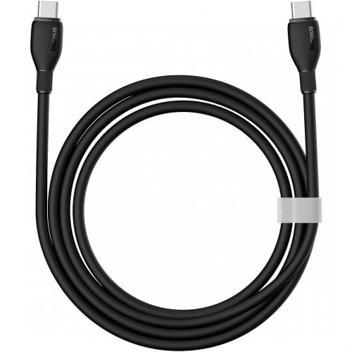 Купити Кабель Baseus Pudding Series USB Type-C to USB Type-C 100W 1.2m (P10355702111-00) Black - ціна в Києві, Львові, Вінниці, Хмельницькому, Франківську, Україні | інтернет-магазин TELEMART.UA фото