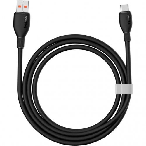 Купити Кабель Baseus Pudding Series USB to USB Type-C 100W 1.2m (P10355703111-00) Black - ціна в Києві, Львові, Вінниці, Хмельницькому, Франківську, Україні | інтернет-магазин TELEMART.UA фото