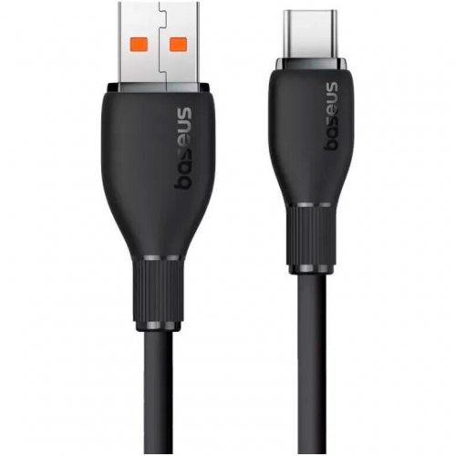 Купити Кабель Baseus Pudding Series USB to USB Type-C 100W 1.2m (P10355703111-00) Black - ціна в Києві, Львові, Вінниці, Хмельницькому, Франківську, Україні | інтернет-магазин TELEMART.UA фото