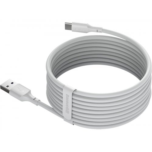 Купити Кабель Baseus Simple Wisdom USB to USB Type-C 40W 1.5m 2шт. (TZCATZJ-02) White - ціна в Києві, Львові, Вінниці, Хмельницькому, Франківську, Україні | інтернет-магазин TELEMART.UA фото