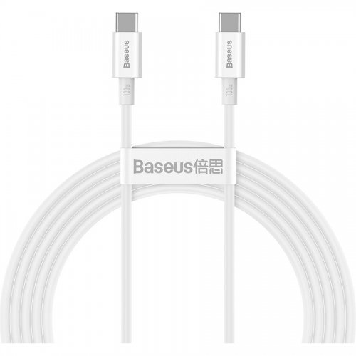 Купить Кабель Baseus Superior Series USB Type-C to USB Type-C 100W 1m (CATYS-B02) White - цена в Харькове, Киеве, Днепре, Одессе
в интернет-магазине Telemart фото