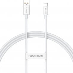 Кабель Baseus Superior Series USB to USB Type-C 100W 1m (P10320102214-01) White