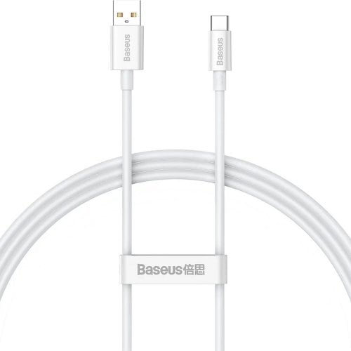 Купити Кабель Baseus Superior Series USB to USB Type-C 100W 1m (P10320102214-01) White - ціна в Києві, Львові, Вінниці, Хмельницькому, Франківську, Україні | інтернет-магазин TELEMART.UA фото