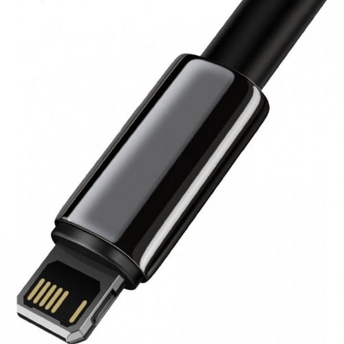 Купити Кабель Baseus Tungsten Gold USB to Lightning 2m (CALWJ-A01) Black - ціна в Києві, Львові, Вінниці, Хмельницькому, Франківську, Україні | інтернет-магазин TELEMART.UA фото