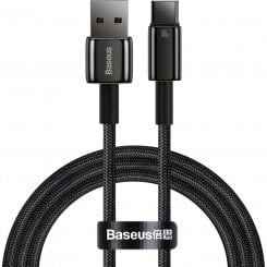 Кабель Baseus Tungsten Gold USB to USB Type-C 100W 1m (CAWJ000001) Black