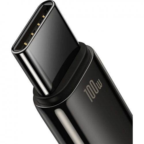 Купити Кабель Baseus Tungsten Gold USB to USB Type-C 100W 1m (CAWJ000001) Black - ціна в Києві, Львові, Вінниці, Хмельницькому, Франківську, Україні | інтернет-магазин TELEMART.UA фото