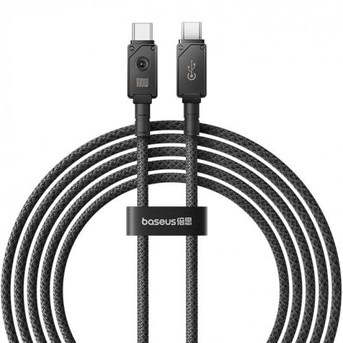 Купити Кабель Baseus Unbreakable Series USB Type-C to USB Type-C 100W 2m (P10355800111-01) Cluster Black - ціна в Києві, Львові, Вінниці, Хмельницькому, Франківську, Україні | інтернет-магазин TELEMART.UA фото