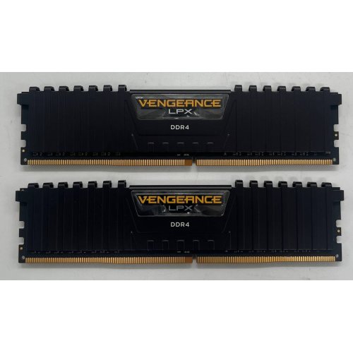 Озп Corsair DDR4 32GB (2x16GB) 3200Mhz Vengeance LPX Black (CMK32GX4M2E3200C16) (Відновлено продавцем, 687045) купити з перевіркою сумісності: огляд, характеристики, ціна у Києві, Львові, Вінниці, Хмельницькому, Івано-Франківську, Україні | інтернет-магазин TELEMART.UA фото