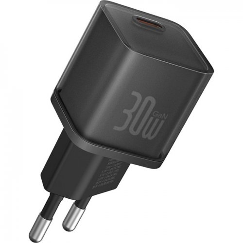 Купити Мережевий зарядний пристрій Baseus GaN5 USB Type-C 30W (P10162504113-00) Black - ціна в Києві, Львові, Вінниці, Хмельницькому, Франківську, Україні | інтернет-магазин TELEMART.UA фото